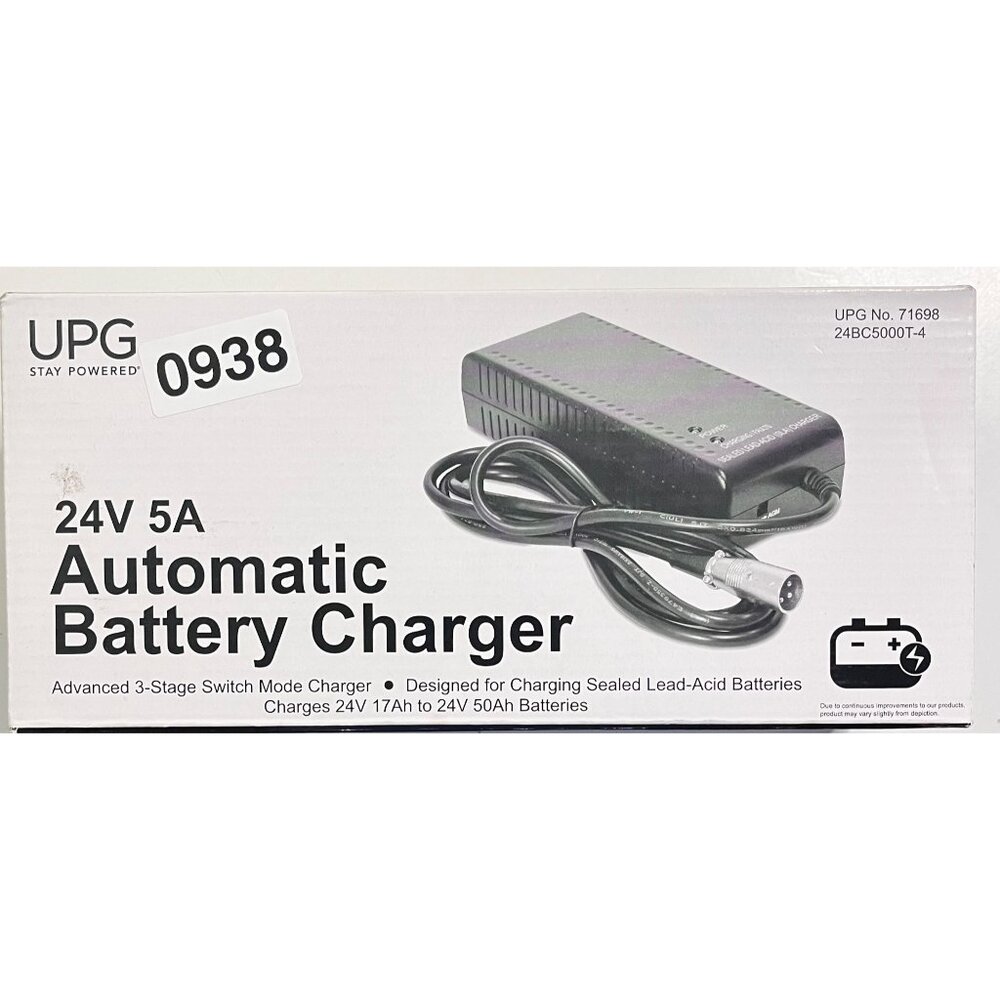 UPG Wheelchair Sealed Lead-Acid Battery Charger No. 71642 Model 24BC5000T-4